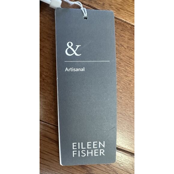 Eileen Fisher Womens Artisanal Silk Tasseled Square Scarf Wrap Blue Purple NWT - Picture 5 of 8